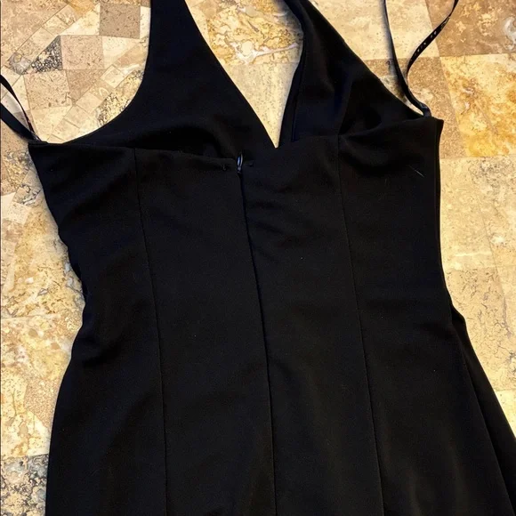 Niki Livas Black High-Low Ruffle Halter Dress - Picture 6 of 7